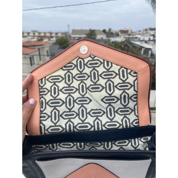 Rebecca Minkoff Marlowe Envelope Crossbody top handle bag leather colorblock Y2K - Picture 8 of 16